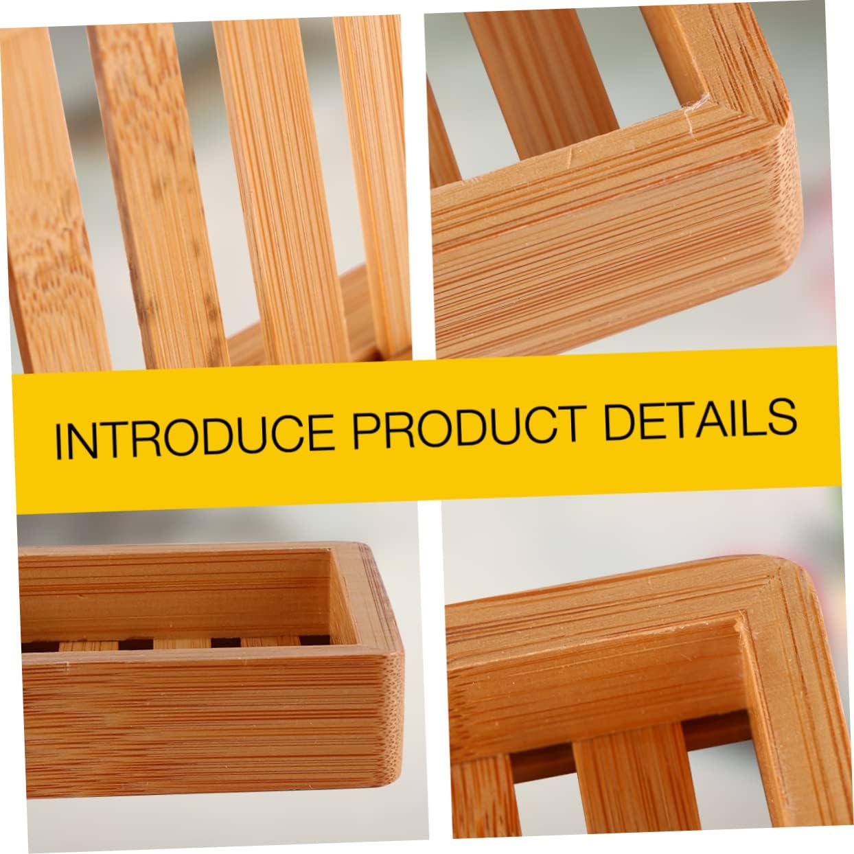 Wakauto Wooden Soap Holder with Hollow Design for Easy Cleaning and Drying