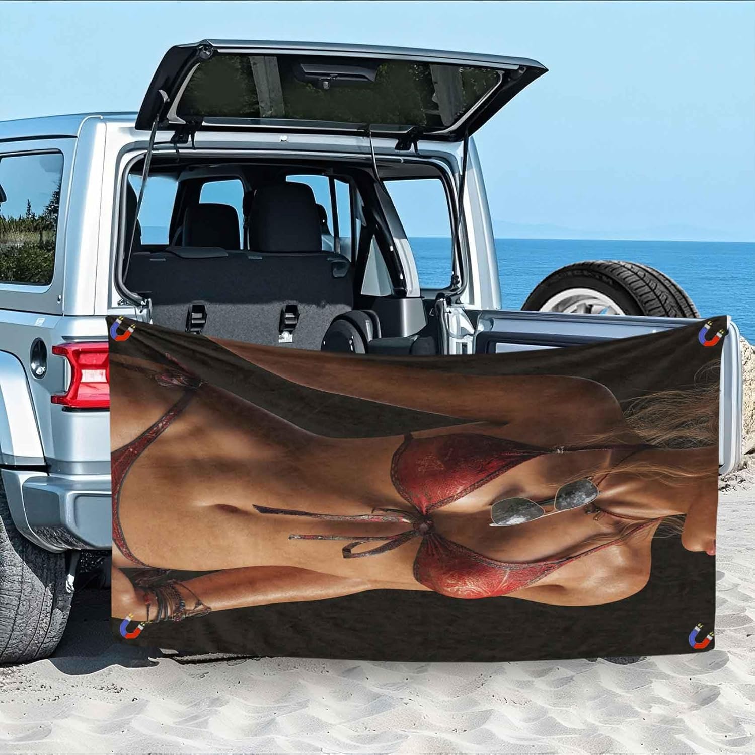 Magnetic Beach Towel for Women 75x30 Inches 1