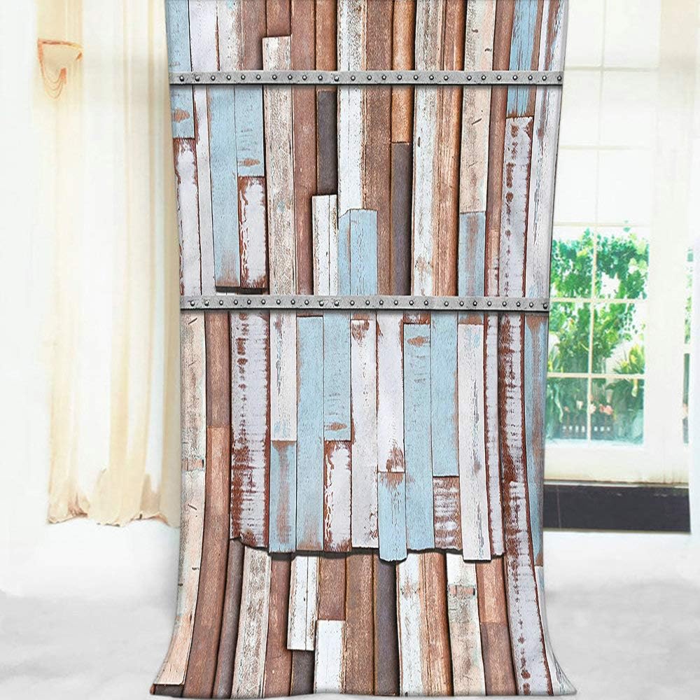 Moslion Rustic Wooden Plank Stripes Bath Towel