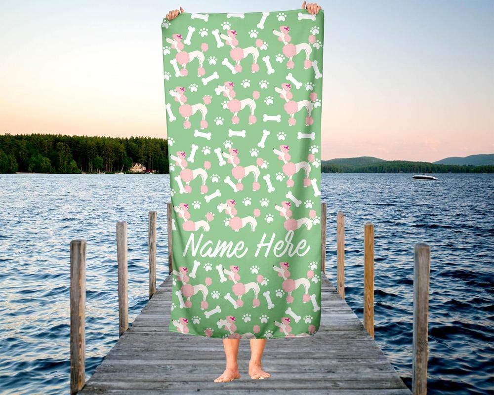 Personalized Corner Extra Large Pet Poodle Towel for Kids