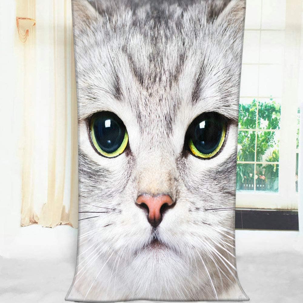 Moslion Comfy Bath Towels for Cat Lovers