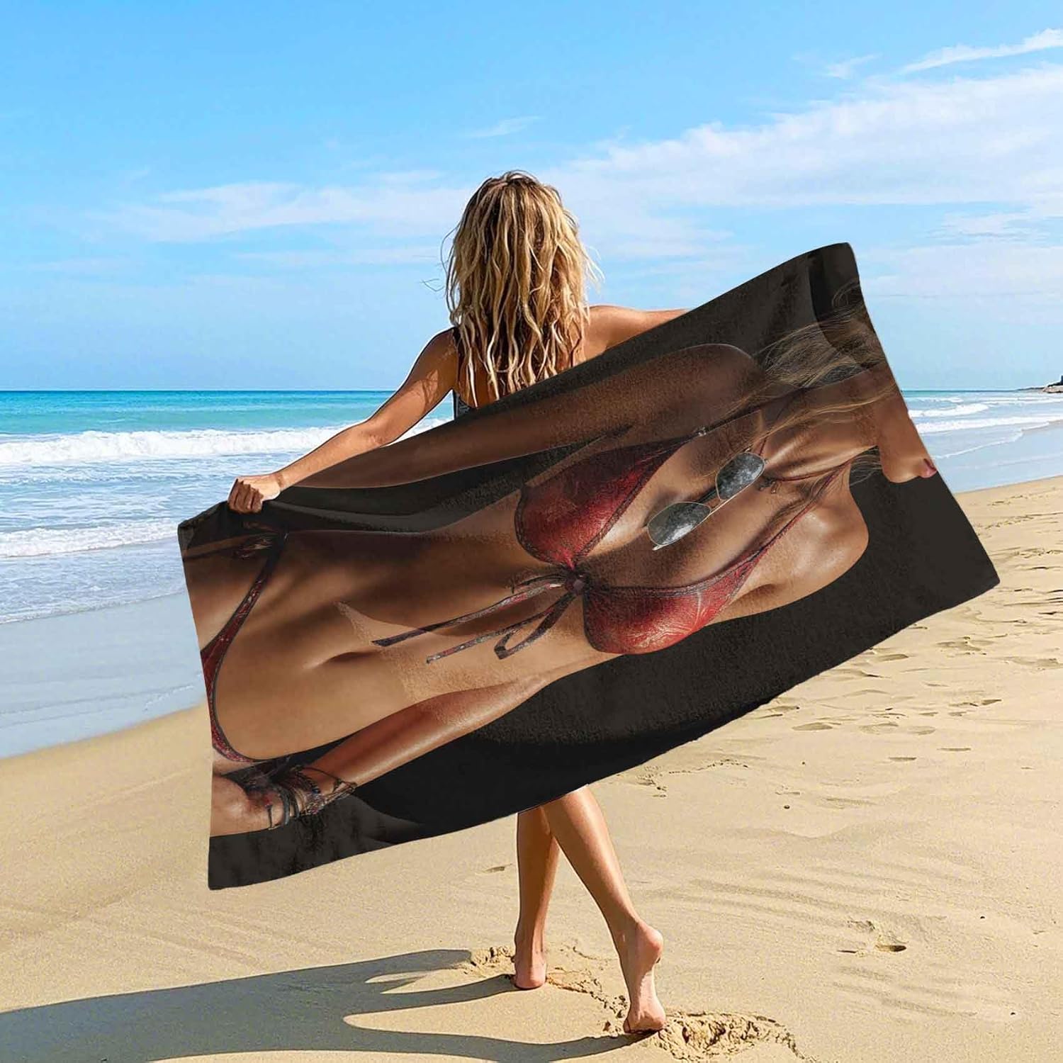 Magnetic Beach Towel for Women 75x30 Inches 1