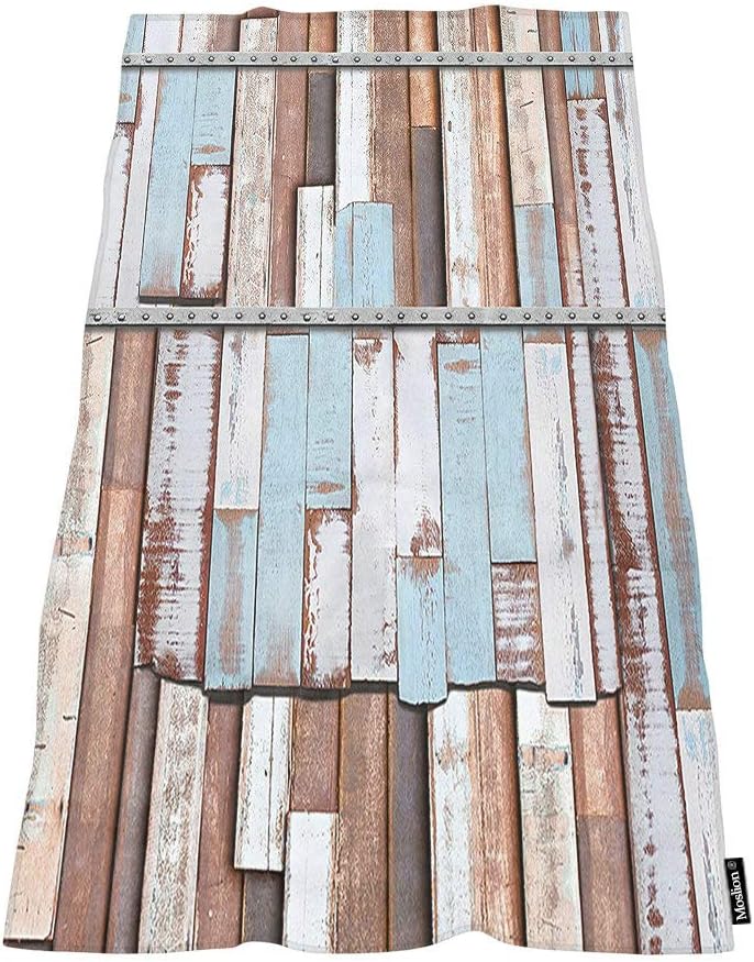Moslion Rustic Wooden Plank Stripes Bath Towel