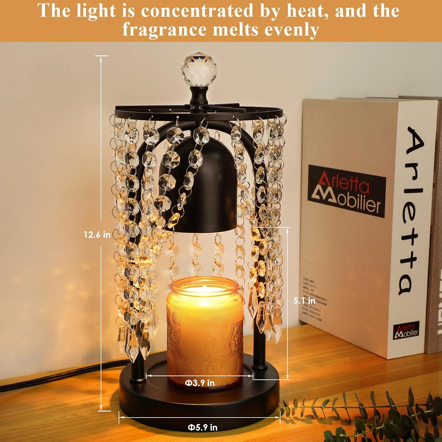Candle Warmer Lamp with Timer and Dimmer