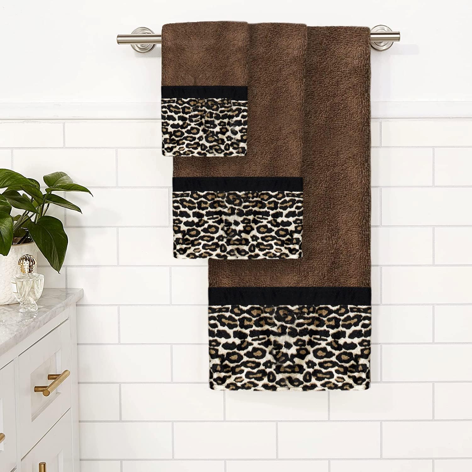 Popular Bath Jezella 3-Piece Animal Print Towel Set