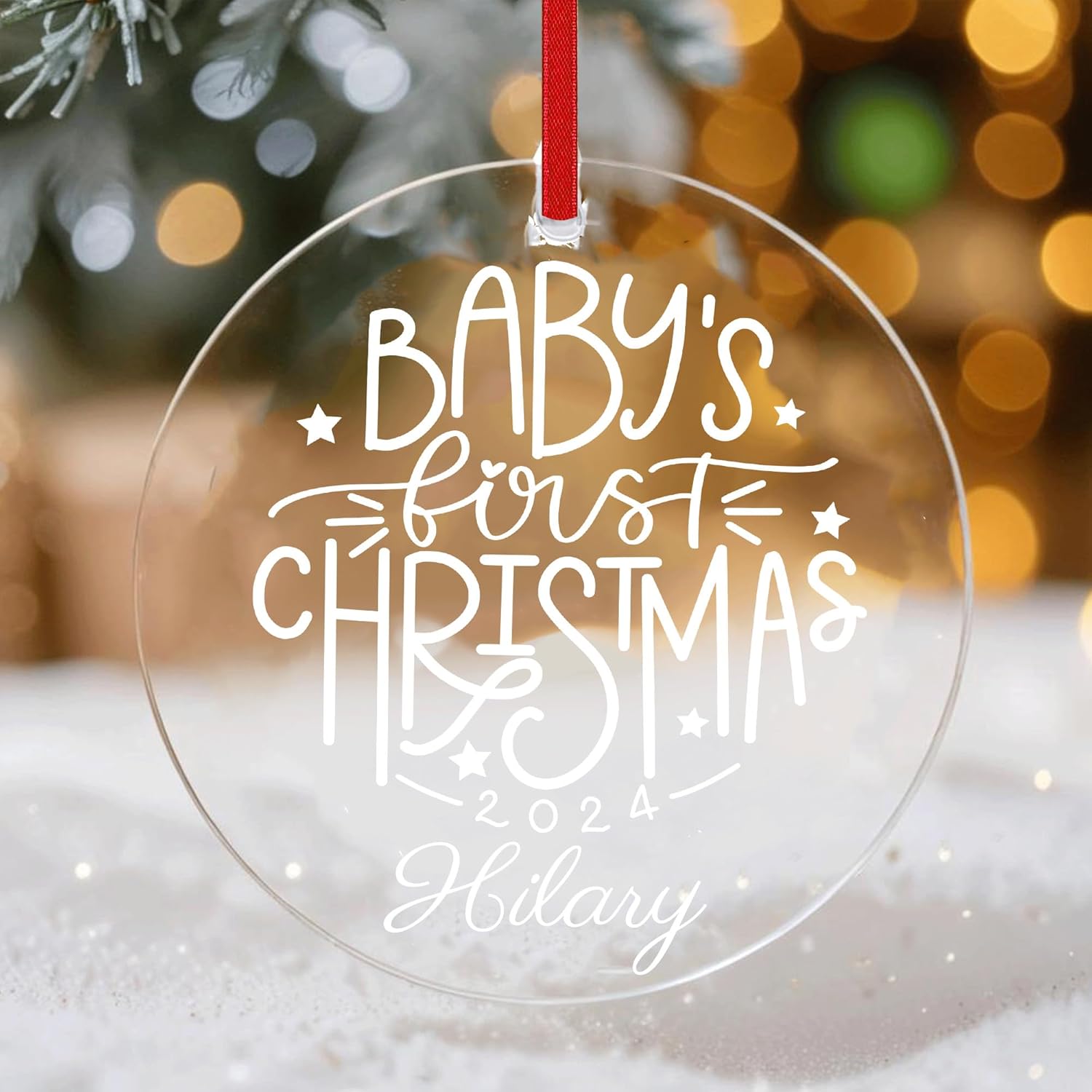 Jasilon Personalized 1st Christmas Baby Ornament 1