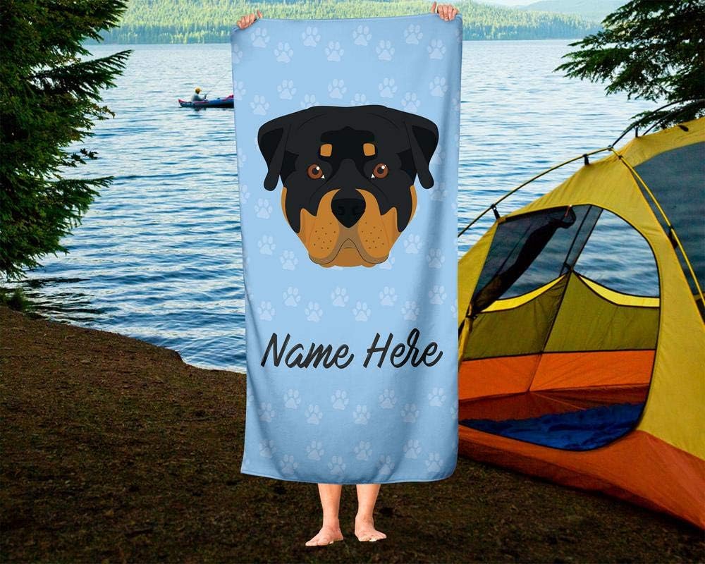 Personalized Corner Extra Large Pet Rottweiler Towel for Kids
