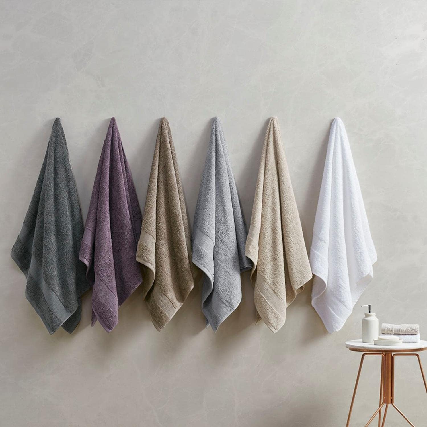 Madison Park Signature Luce 100 Egyptian Cotton Towel Set 6 Piece