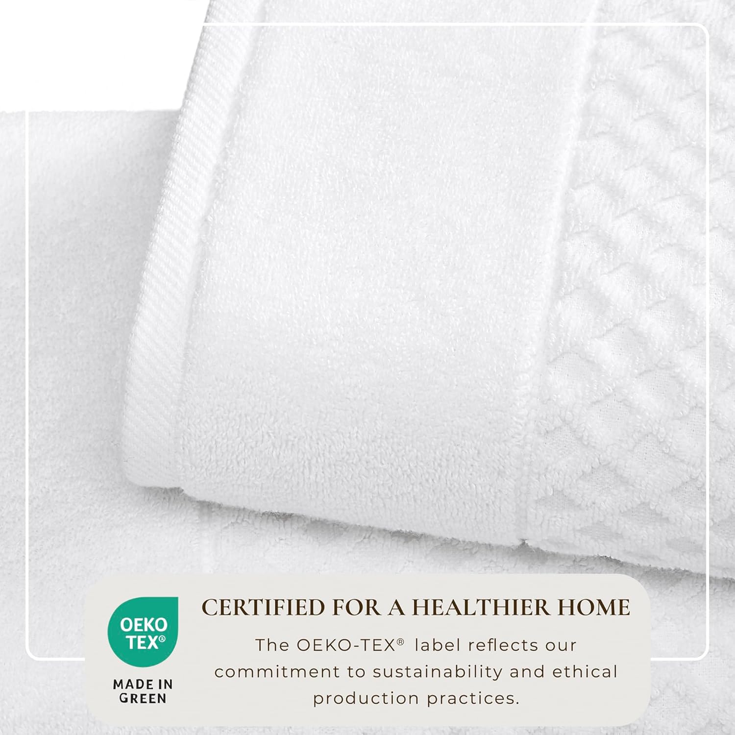 Great Bay Home White Bath Towels 6 Pack 26x16