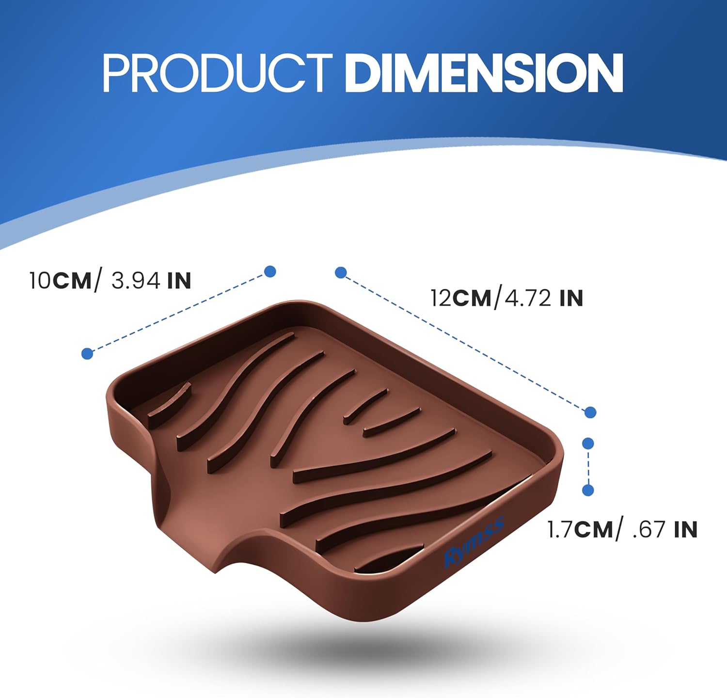 Rymss Silicone Soap Dish for Bathroom and Kitchen