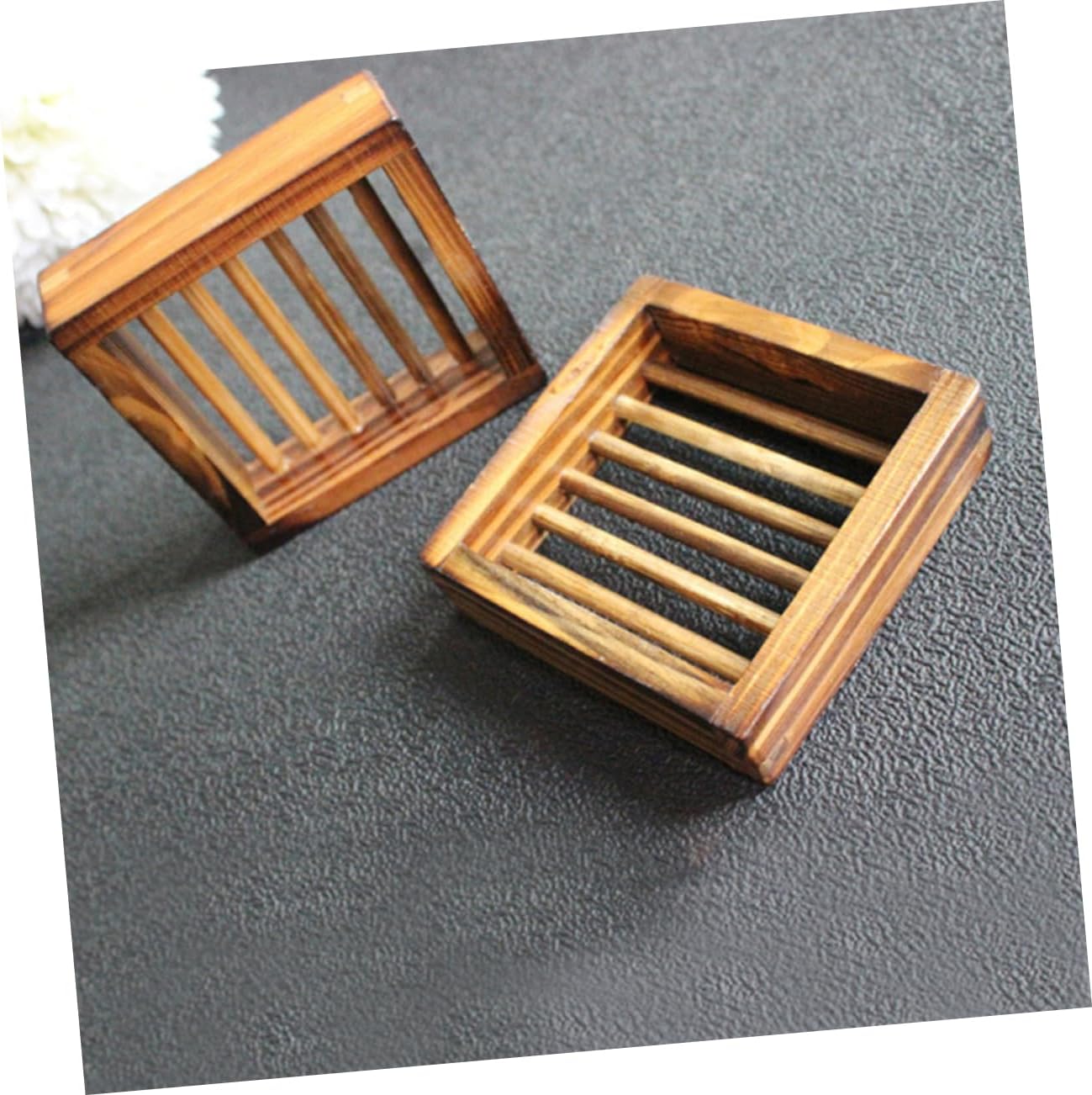 Unomor Wooden Soap Dish Hollow Design Sturdy Odorless