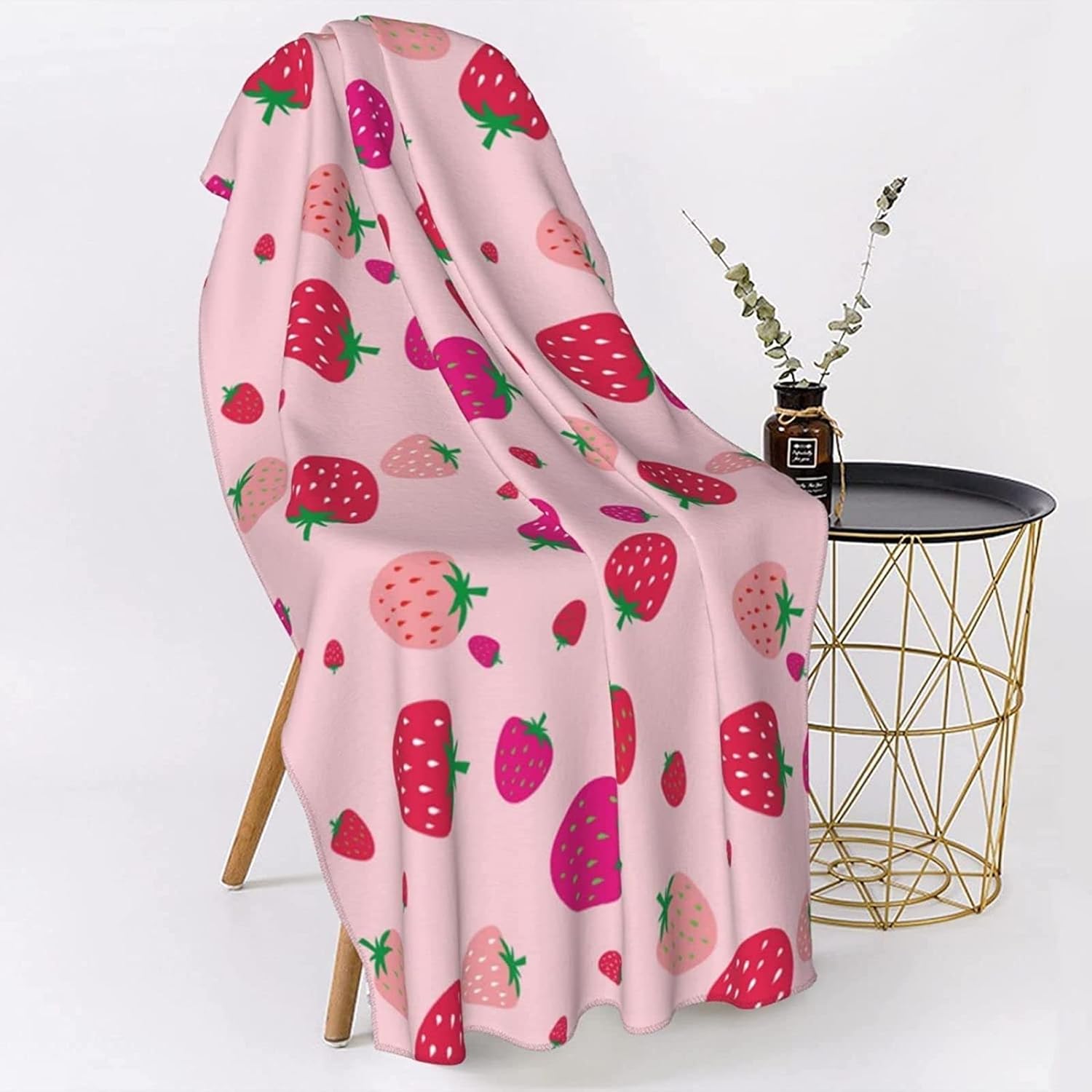 Sxakswol Strawberry Beach Towel 32x62 Inch
