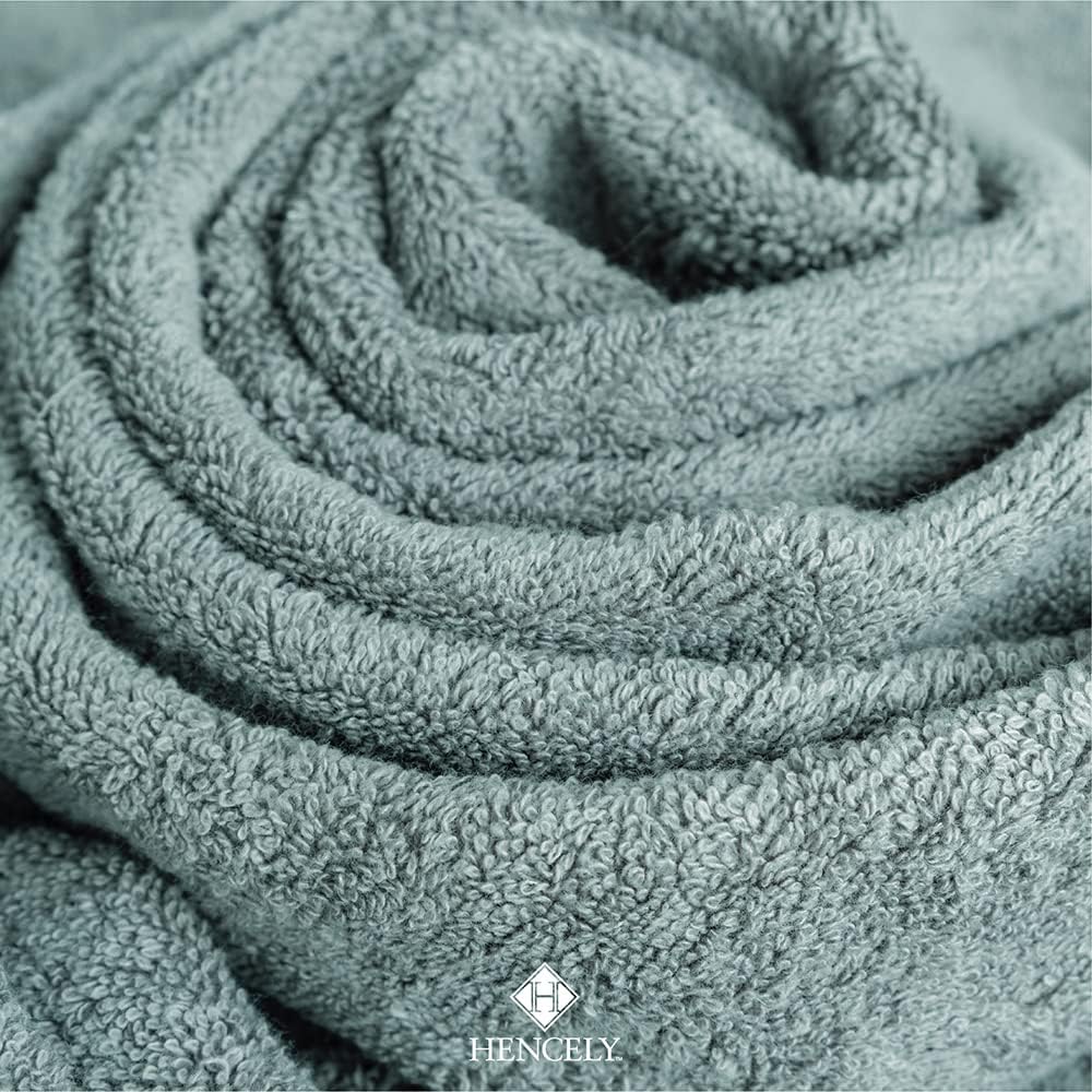 6-Piece Bath Towel Set - High Absorbency Dark Green