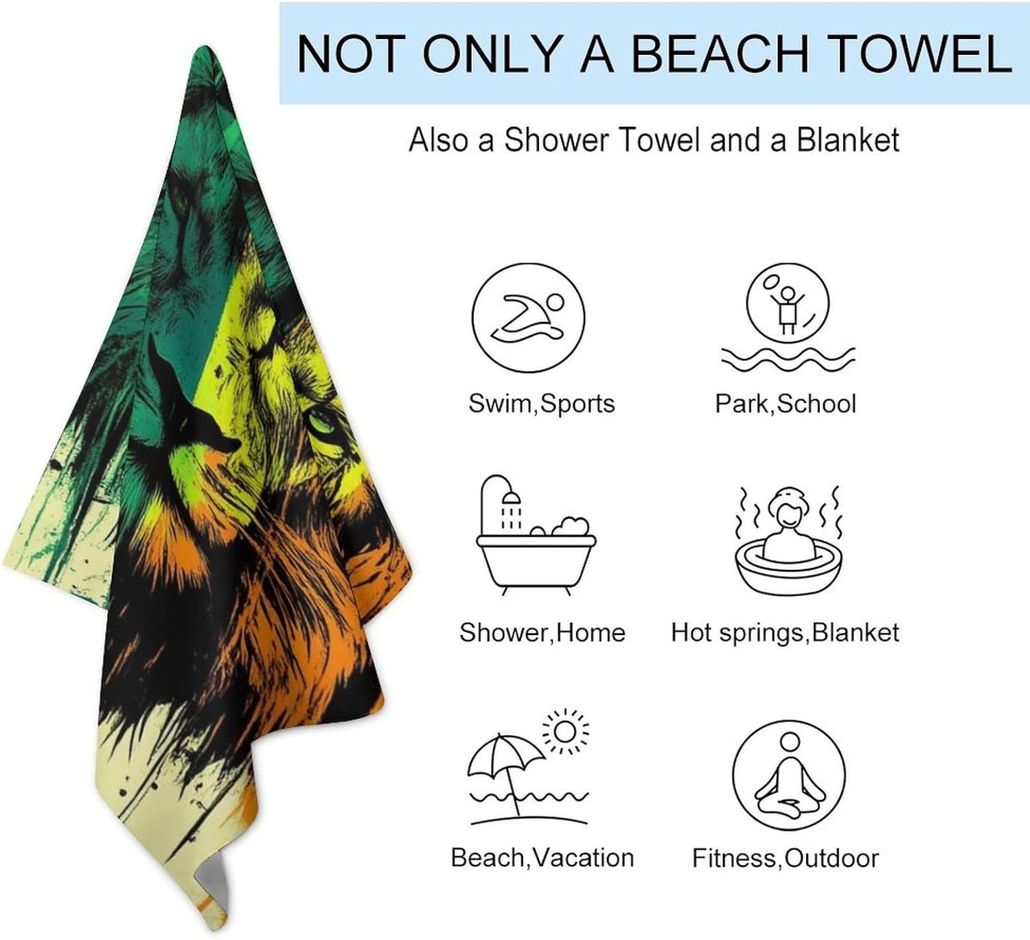 4SEE High Absorbent Quick Dry Extra Large Bath Towel 1