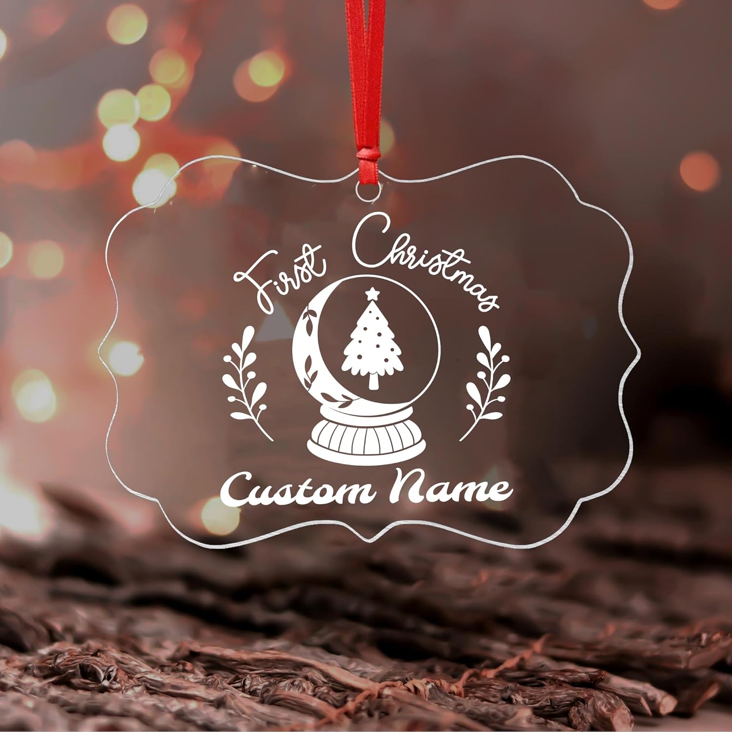 Personalized First Christmas Ornament for Baby Boy Girl 2024
