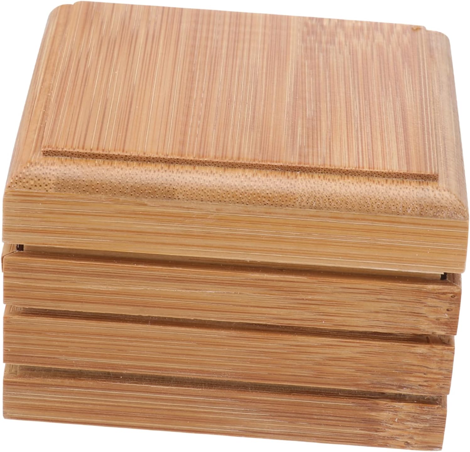 SHOWERORO Bamboo Soap Rack with Lid Holder