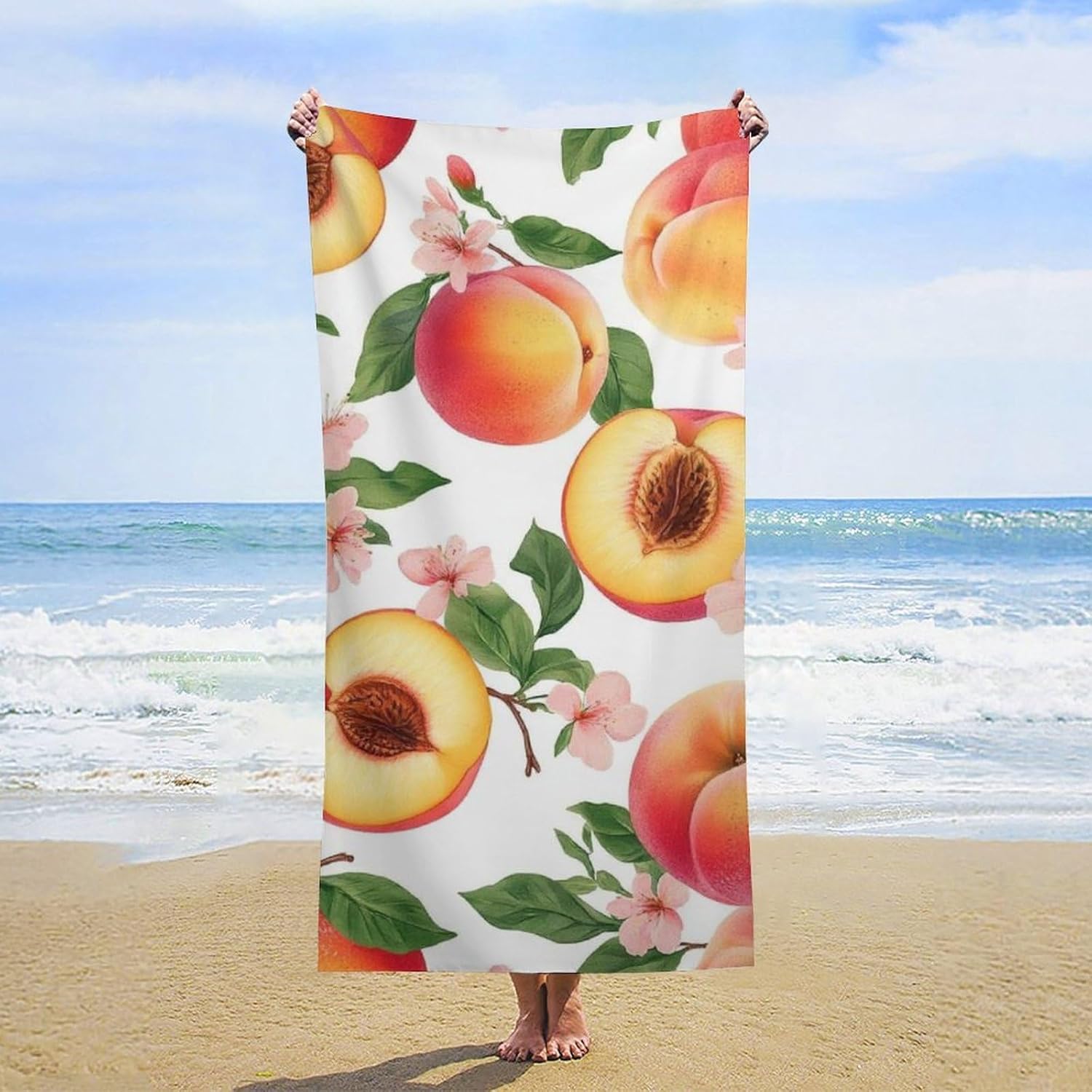 4SEE Extra Large Velvet Beach Towel for Adults