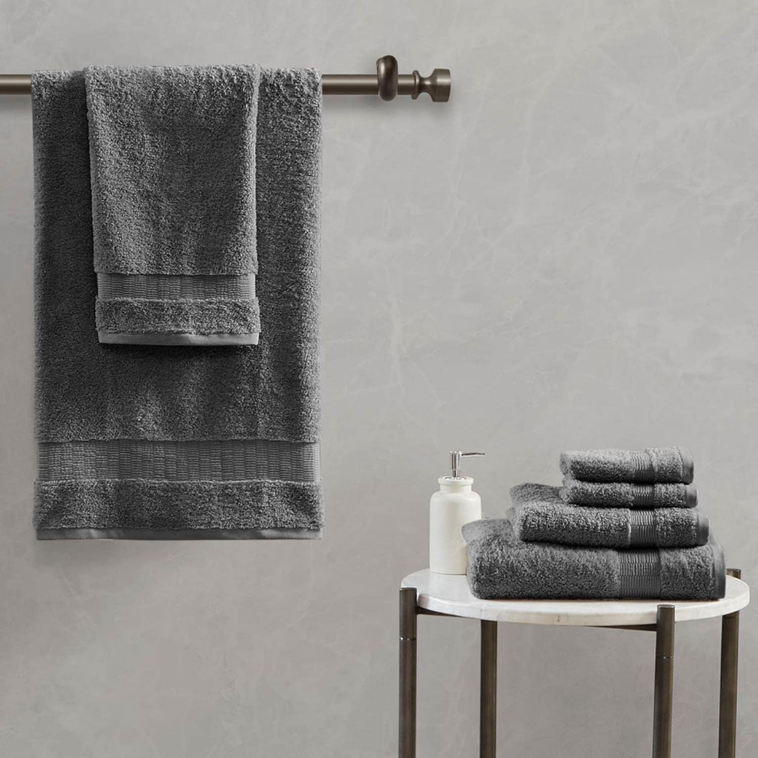 Madison Park Signature Luce 100 Egyptian Cotton Towel Set 6 Piece