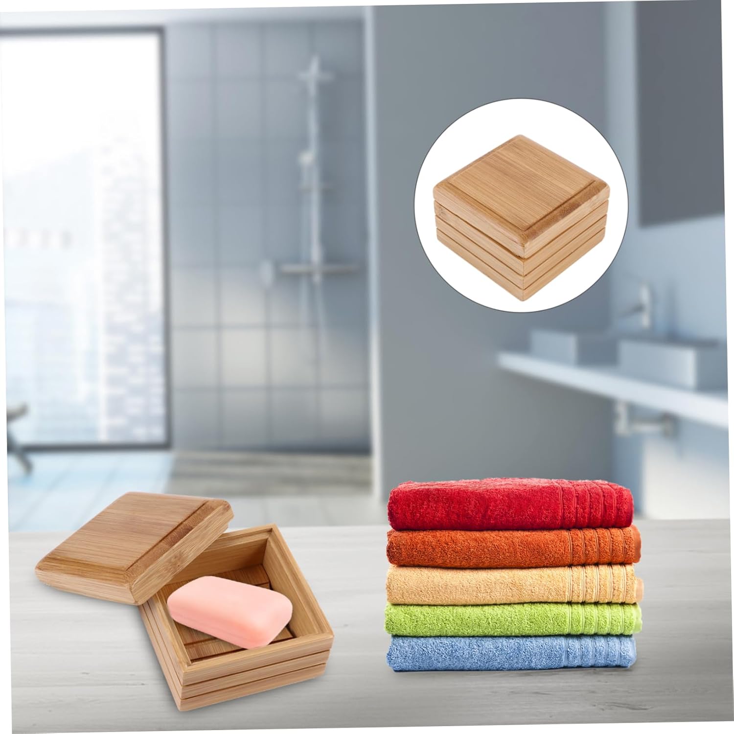 Elegant Wooden Soap Dish with Drainage