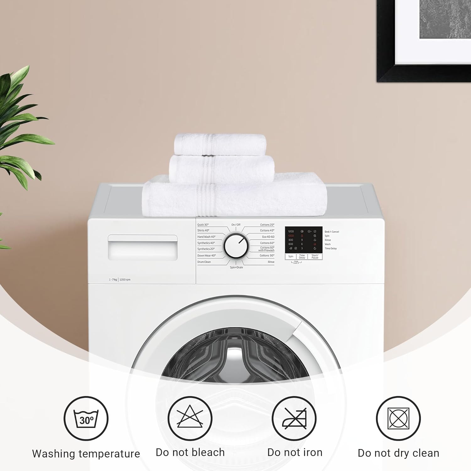 Superior Egyptian Cotton Bath Towel Set Set of 2 White