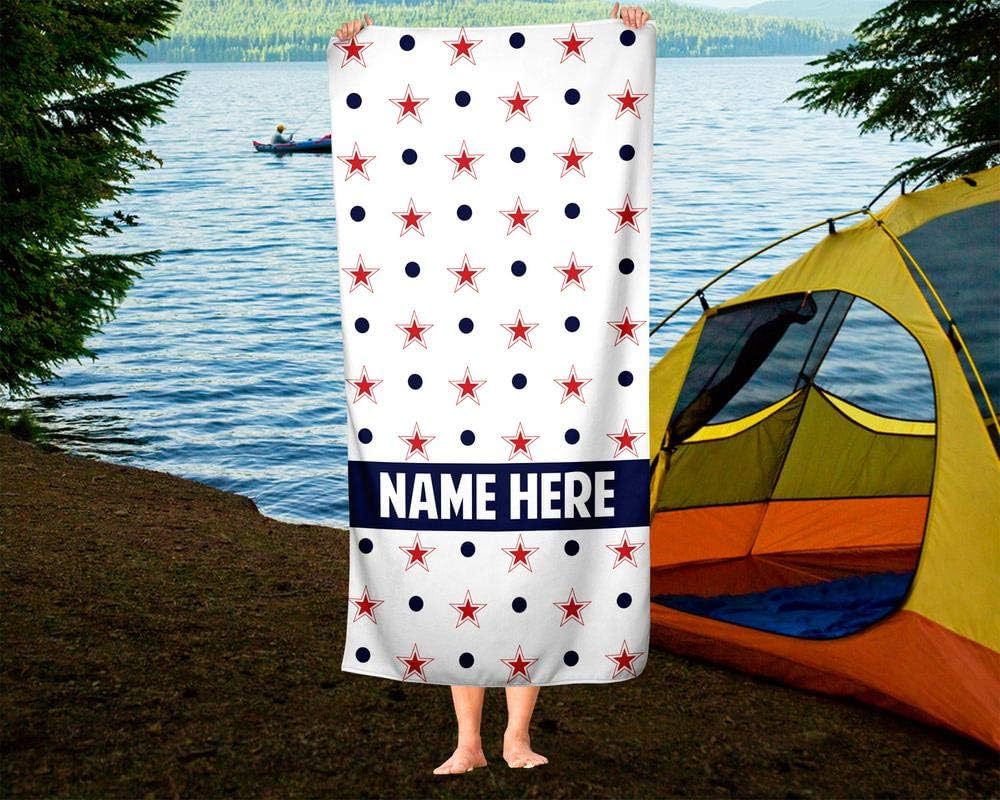 Extra Large Personalized Stars with Dots Towel for Kids and Adults 1