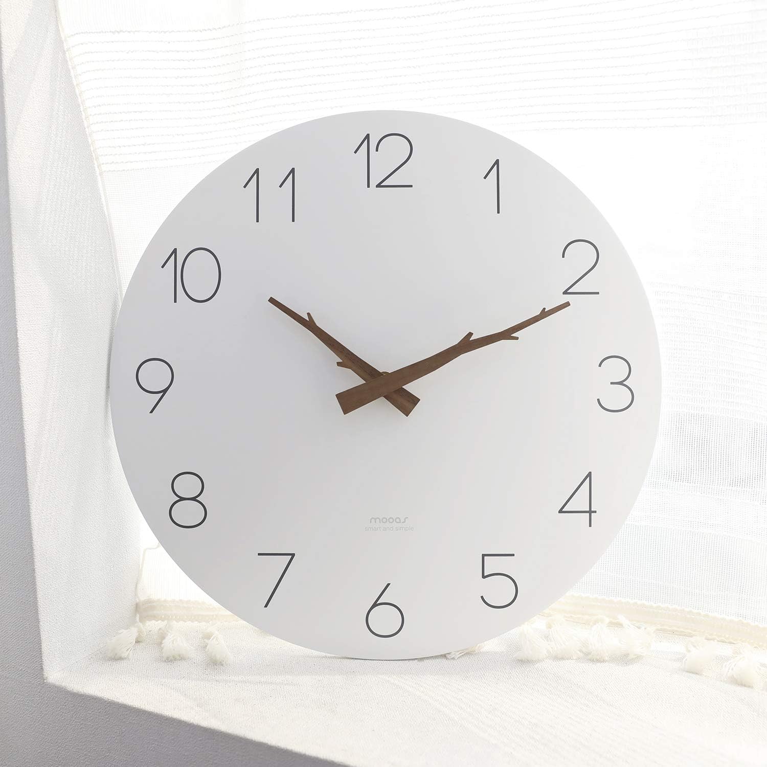 mooas Flatwood Twig Wall Clock