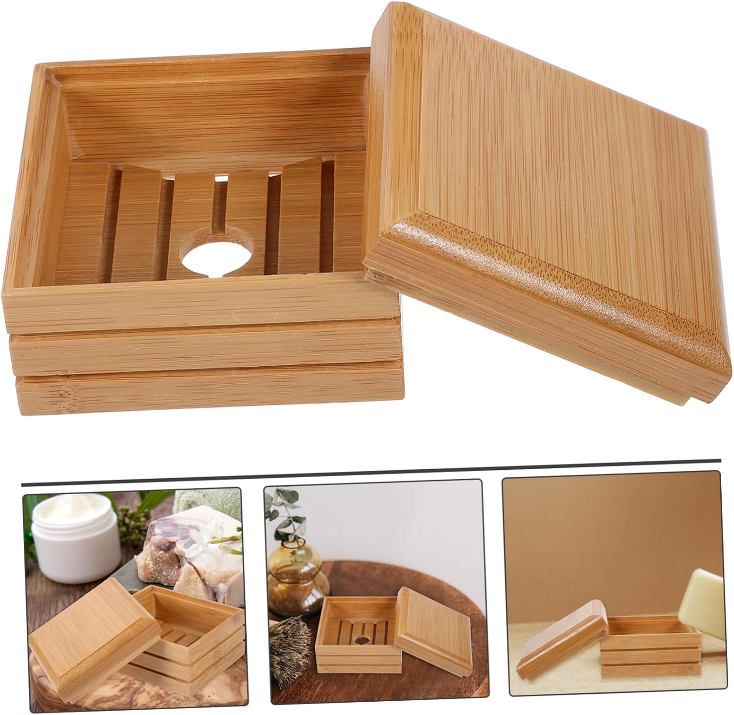 TINEASUR Wood Soap Holder for Bathroom and Kitchen