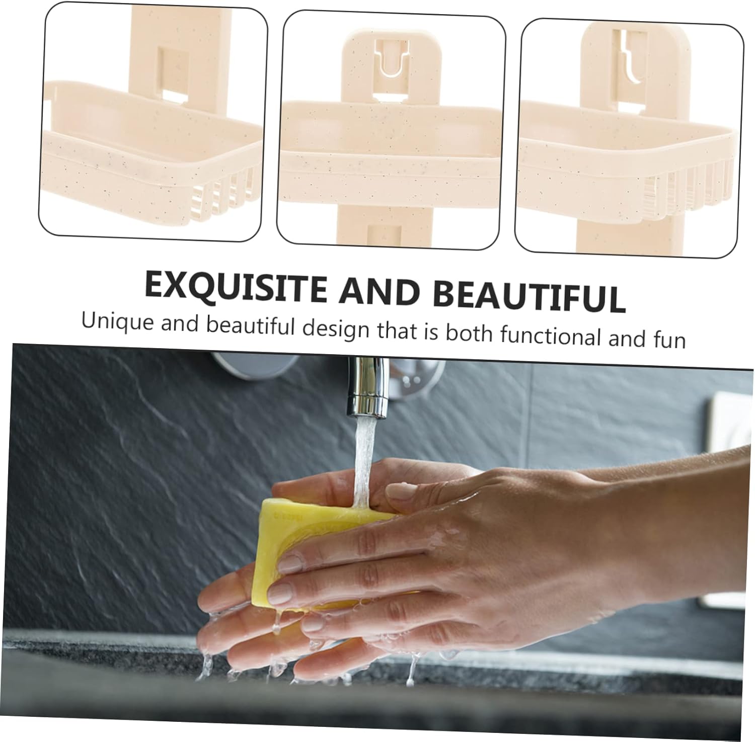 VOSAREA Wall Mounted Soap Dish Double Layer Holder