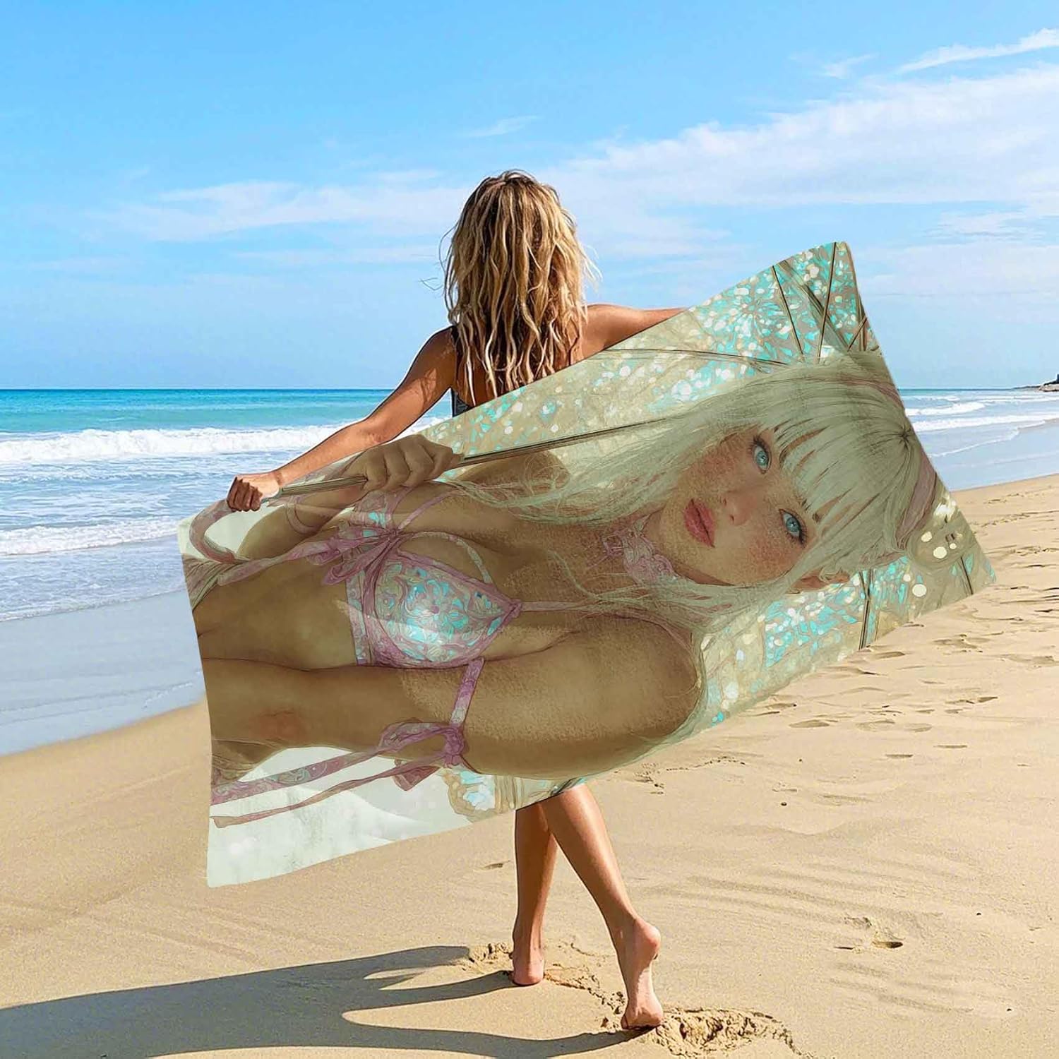Magnetic Beach Towel for Travel Quick Dry and Sand-Resistant