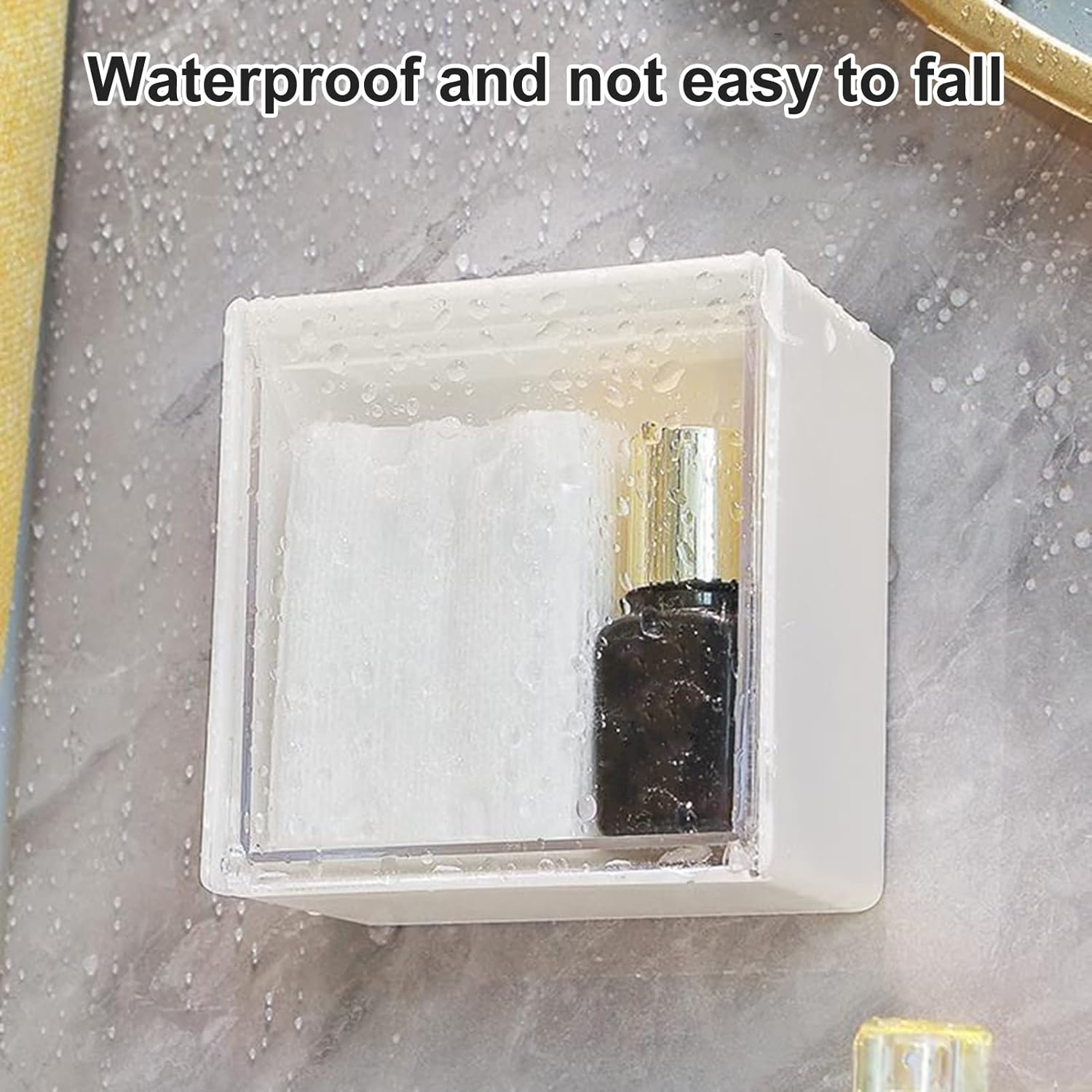 Transparent Wall Mounted Organizer Box Jar with Waterproof Lid