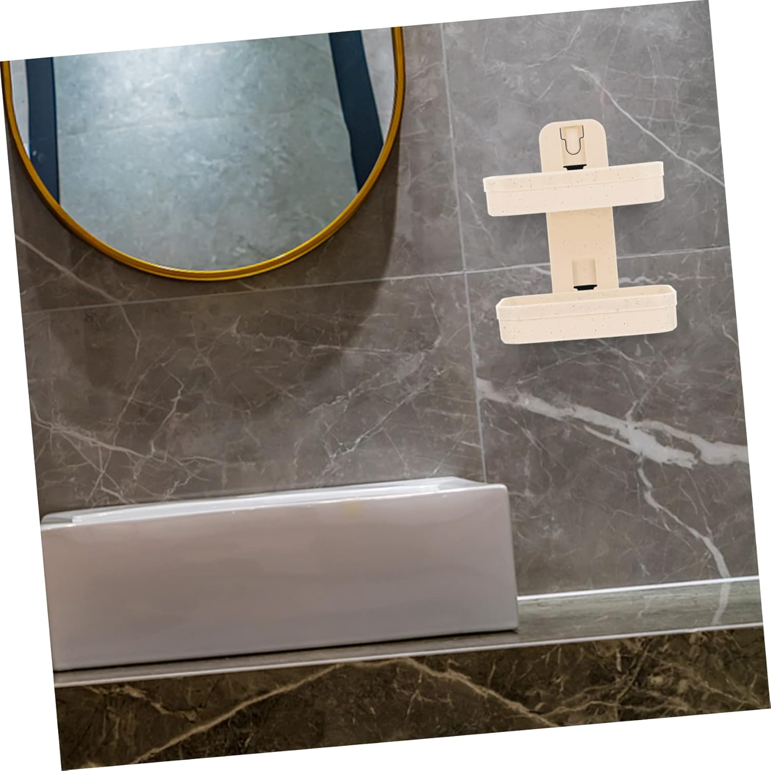 Alipis Double Layer Wall Mount Soap Holder for Bathroom
