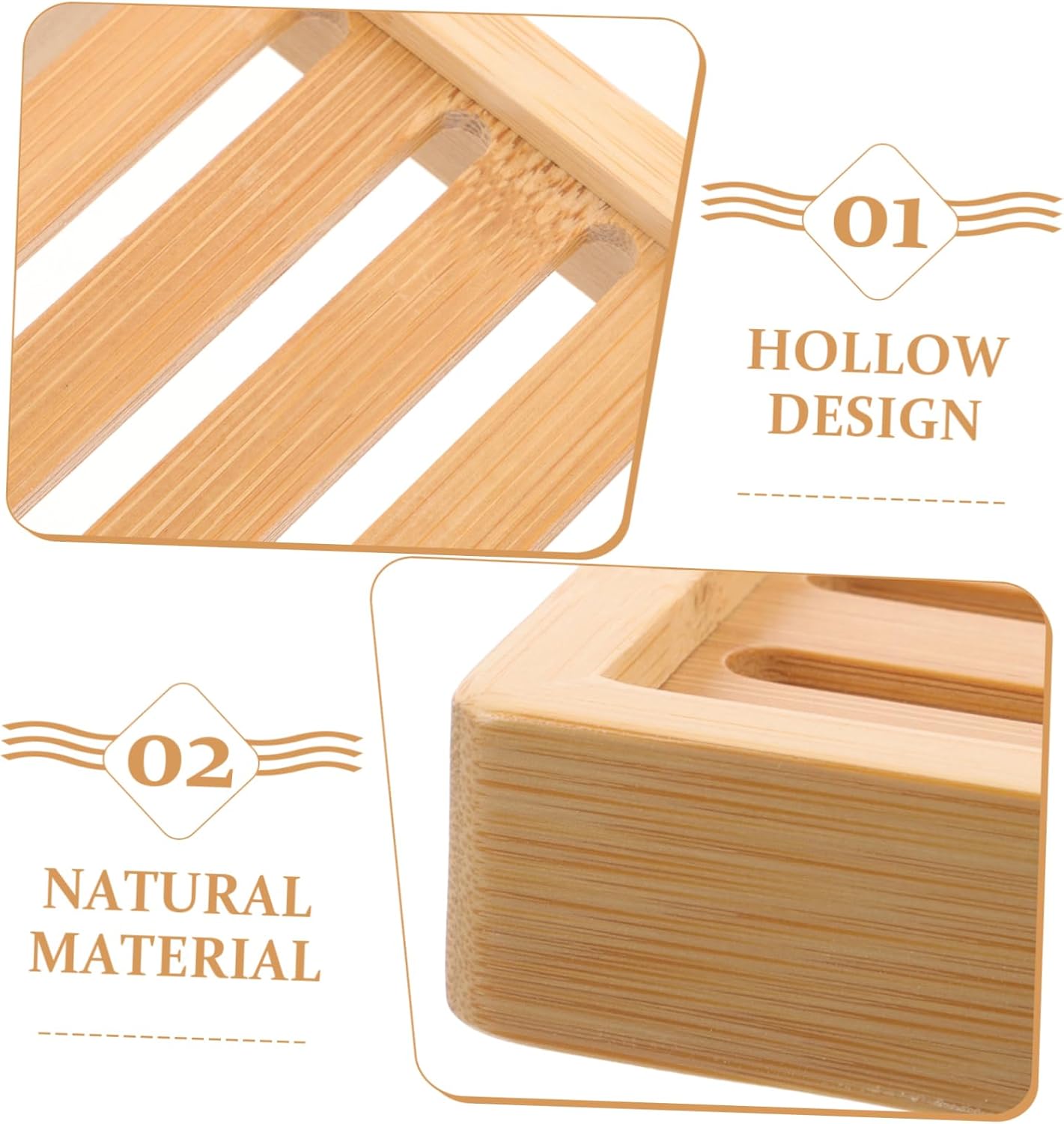 HAKIDZEL 1Pc Handmade Soap Dish with Drainage