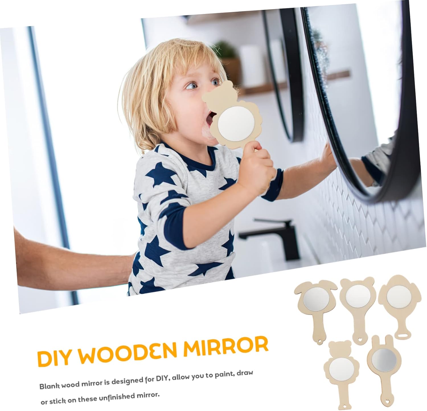 BESPORTBLE 10Pcs DIY Handheld Mirrors for Family Fun and Creative Crafts