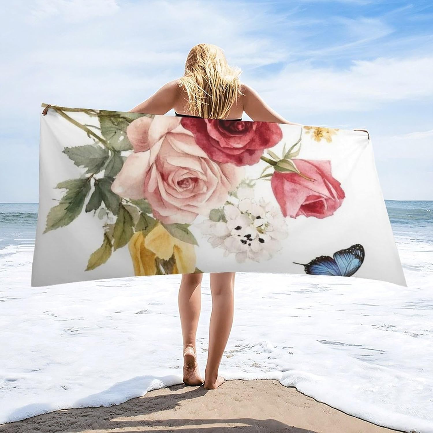 4SEE Premium Double-Sided Velvet Beach Towel 1