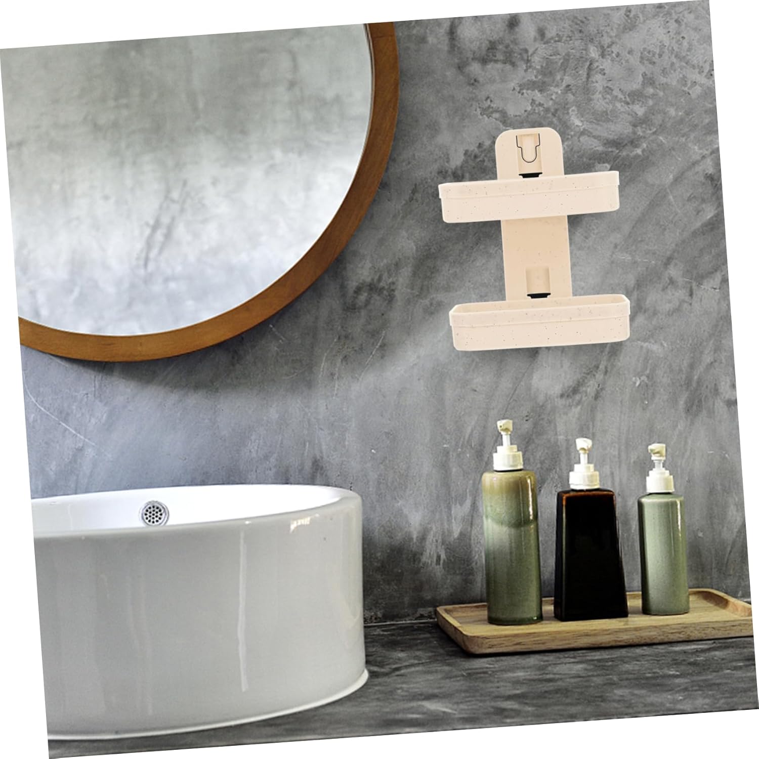KITANDOVE Adhesive Double Layer Wall Soap Dish