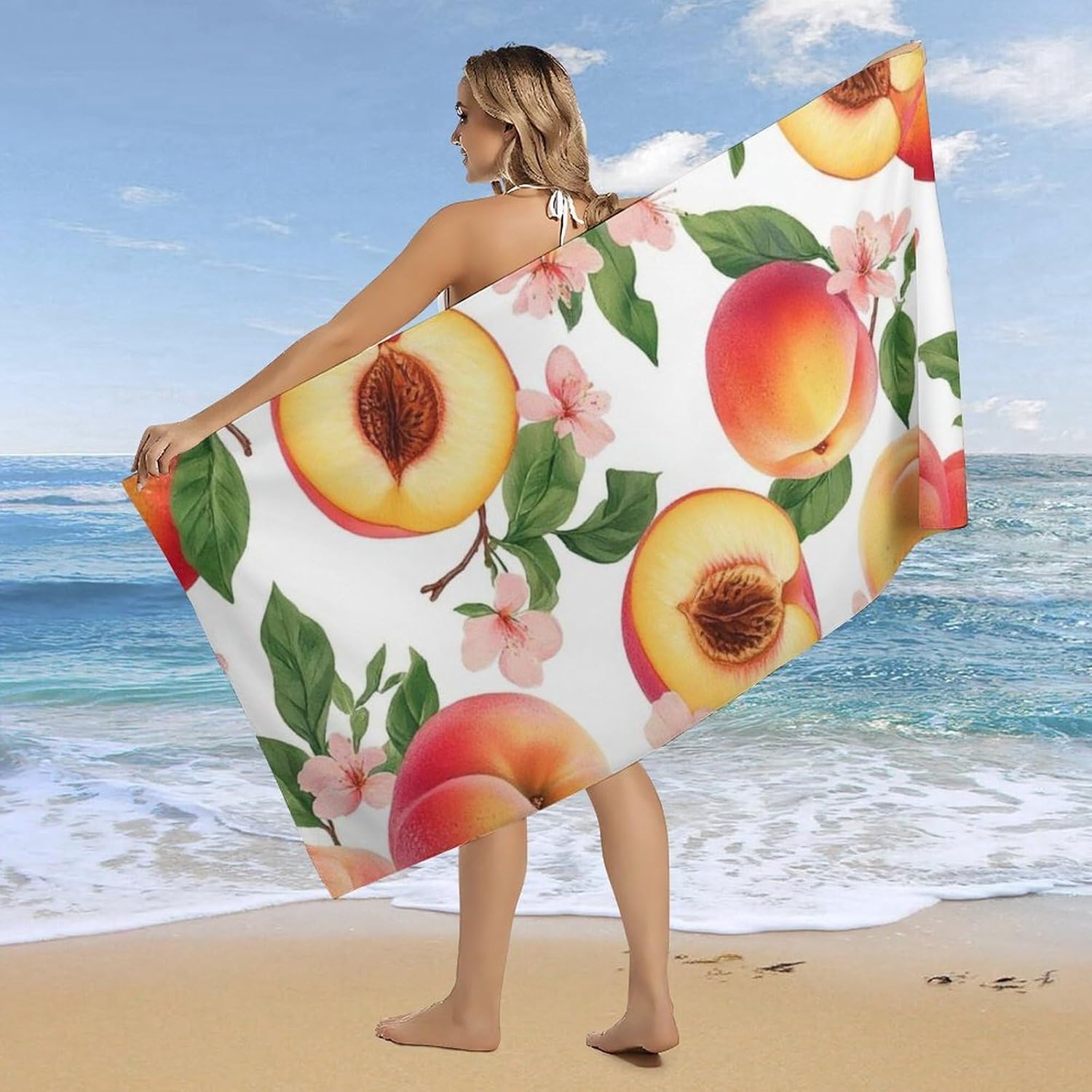 4SEE Extra Large Velvet Beach Towel for Adults