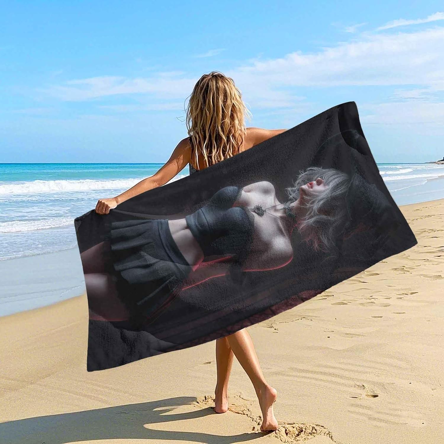 Magnetic Beach Towel for Women 75x30 Inches