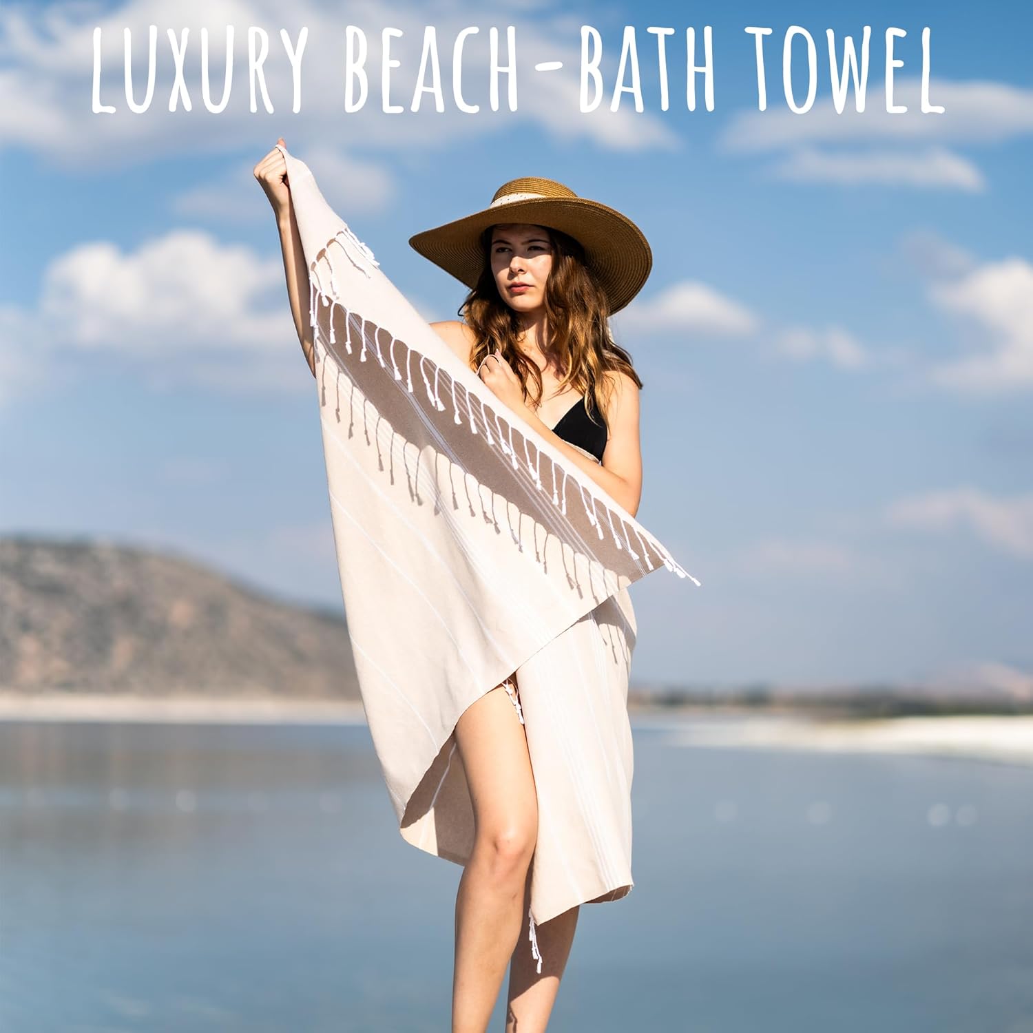 Ray Silver Turkish Beach Towel 100 Cotton 40x71 Quick Dry Oversized