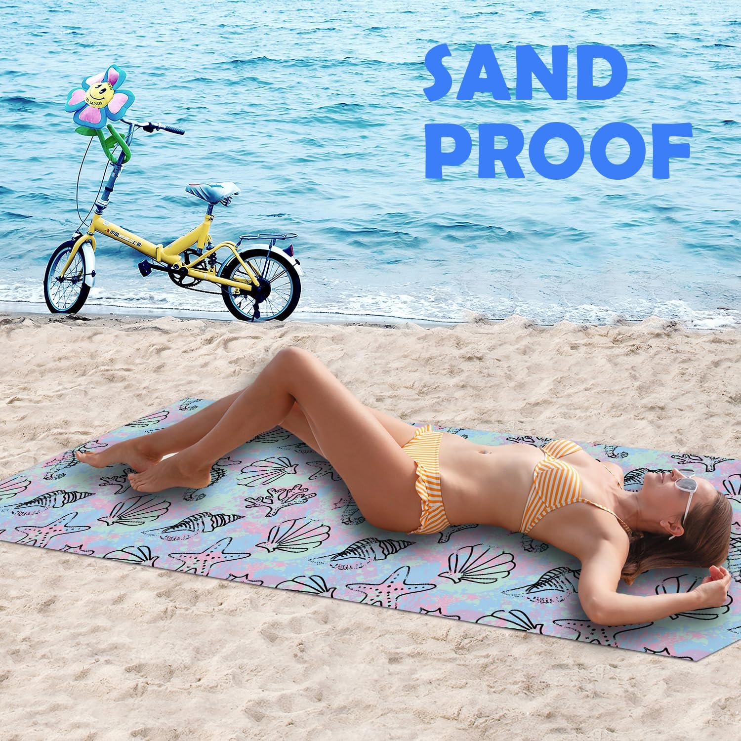DJDEA Tie Dye Beach Towels Microfiber Extra Large