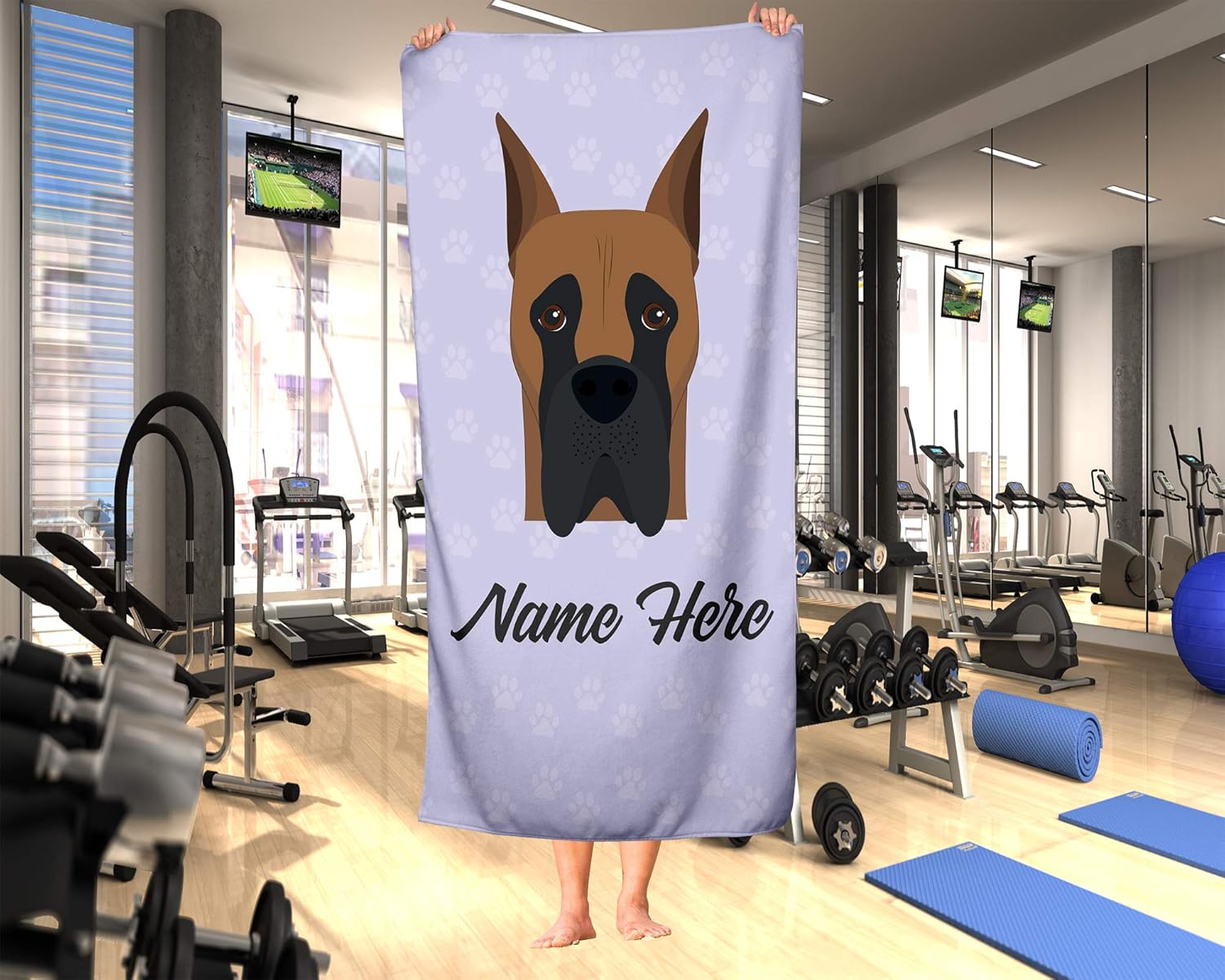 Personalized Great Dane Towels for Beach and Bath