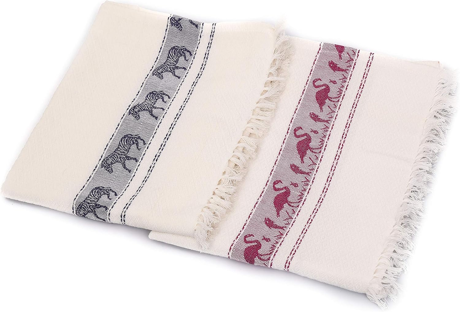 AVKA Studio Indian Bath Towels - Set of 2 - Medium 30x60 Inches