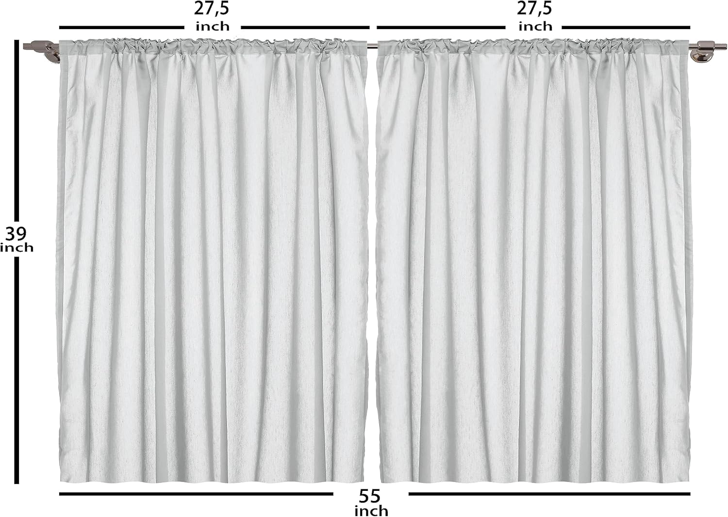 Ambesonne Dog Lover Kitchen Curtains 2 Panel Set