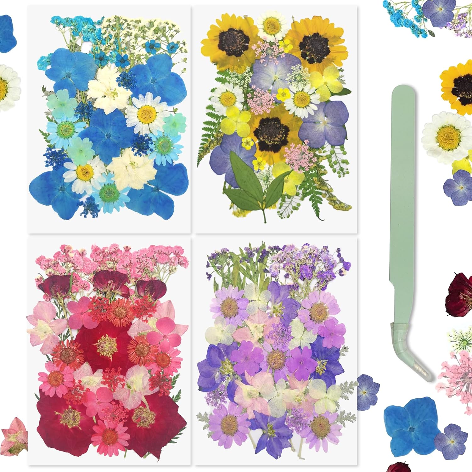 Demorex 134Pcs Dried Flowers Craft Kit