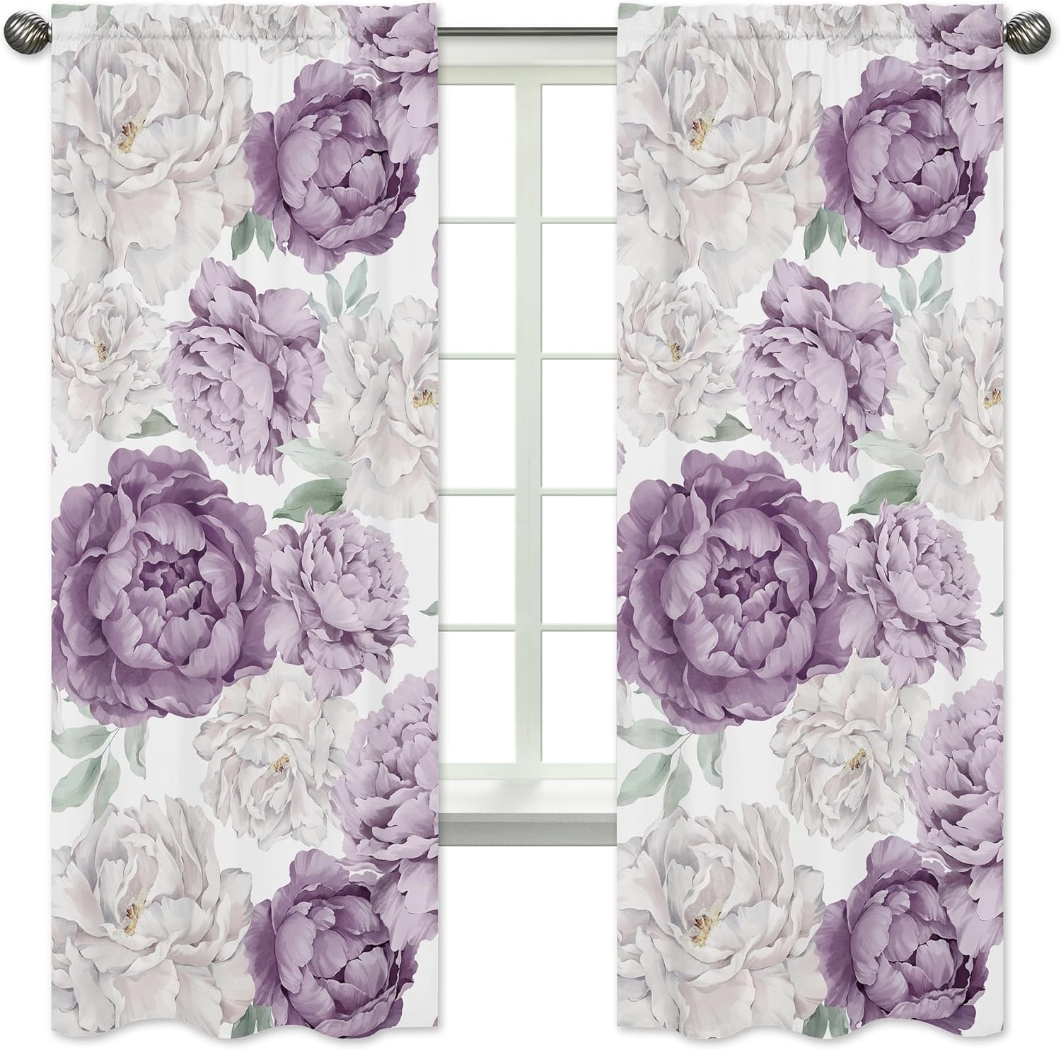 Sweet Jojo Designs Lavender Purple Panels Set of 2