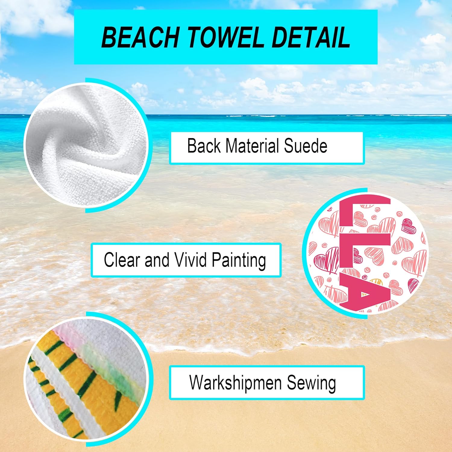 Differ More Custom Name Beach Towel for Women