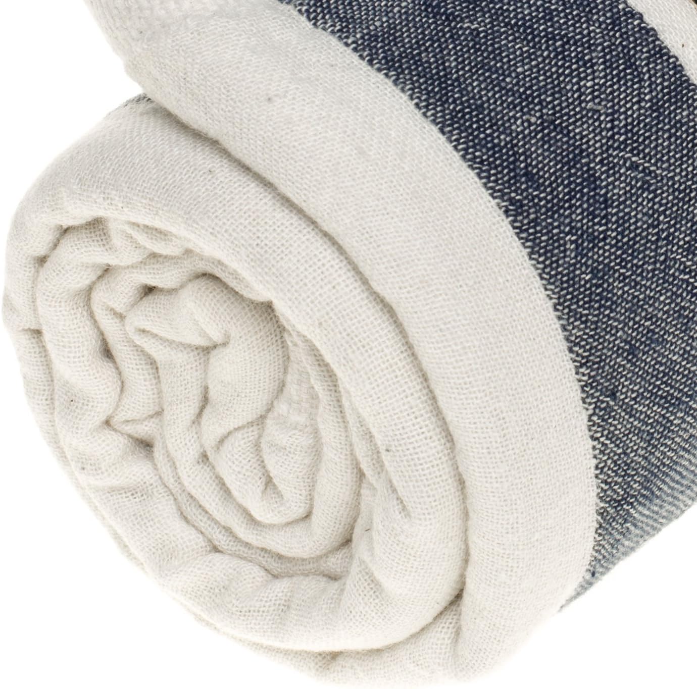 Bersuse Dark Blue Turkish Towel Set of 3