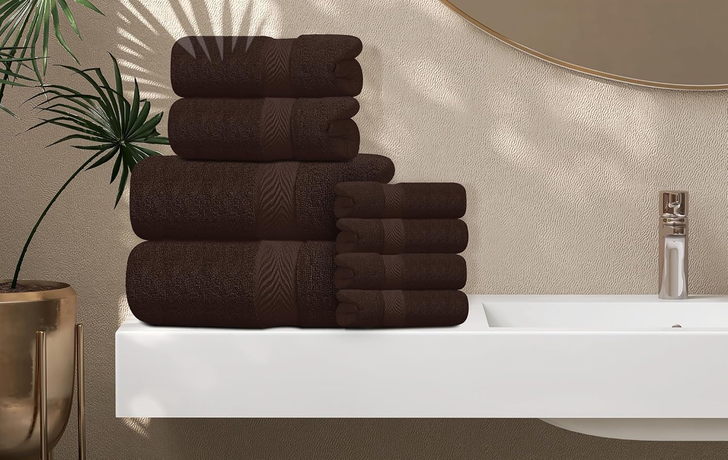 Oakias Premium 8-Piece Towel Set 600 GSM