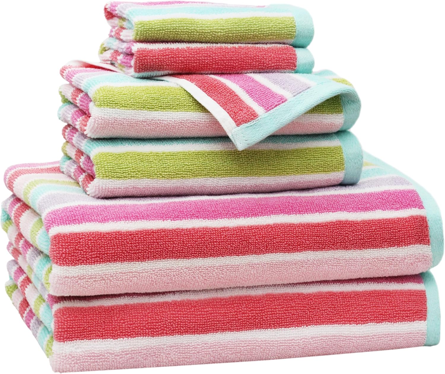 Original Kids 6-Piece Towel Set - Pink Multi