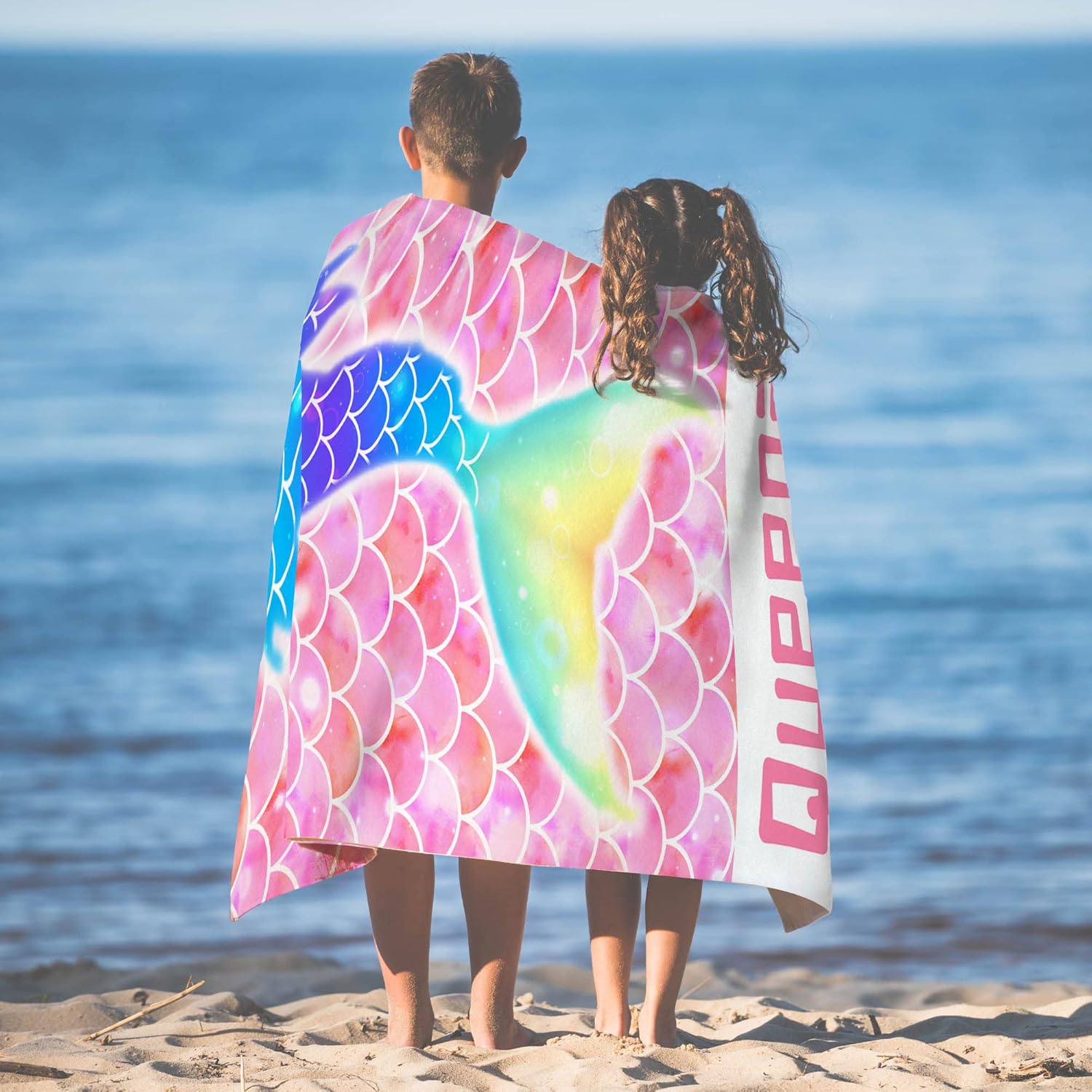 DIYKST Personalized Beach Towel for Kids