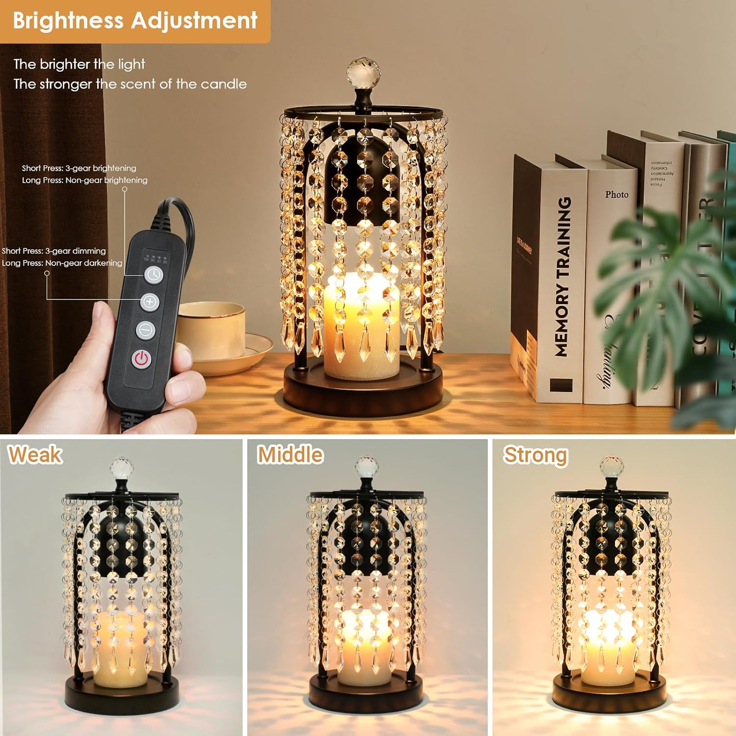 Candle Warmer Lamp with Timer and Dimmer